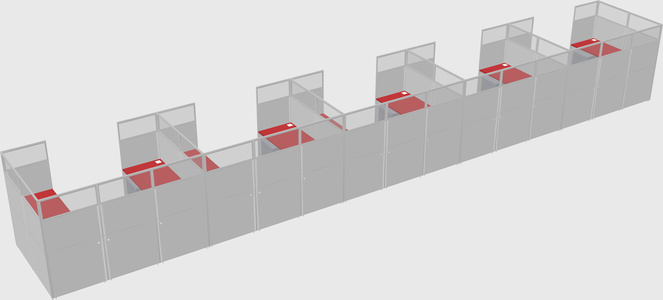 U-shaped cubicle