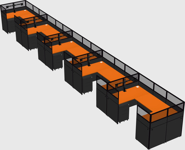 U-shaped cubicle