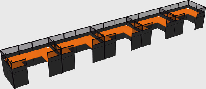 U-shaped cubicle