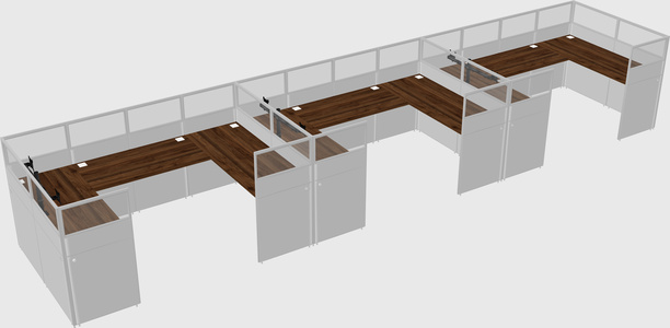 U-shaped cubicle