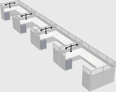 U-shaped cubicle