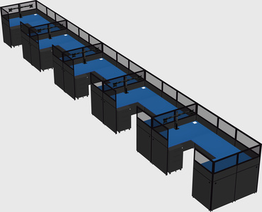 U-shaped cubicle