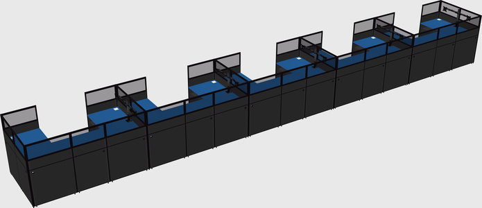 U-shaped cubicle