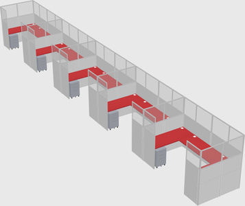 U-shaped cubicle