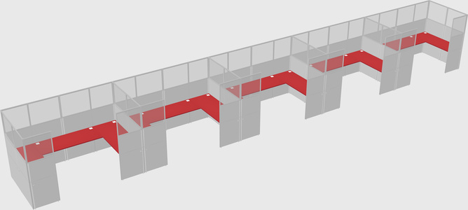 U-shaped cubicle