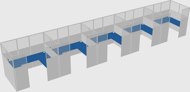 U-shaped cubicle
