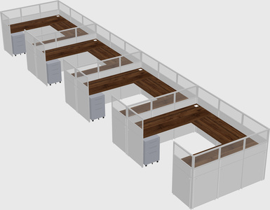 U-shaped cubicle