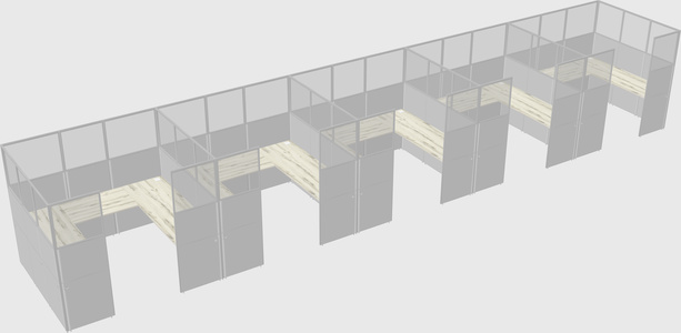 U-shaped cubicle