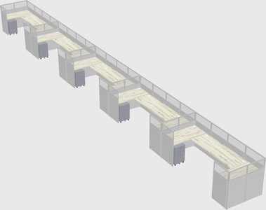 U-shaped cubicle