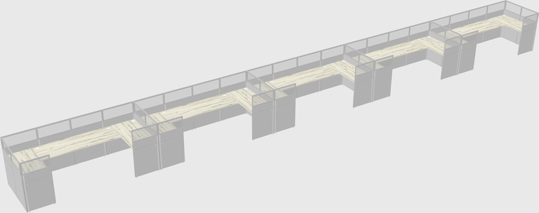 U-shaped cubicle