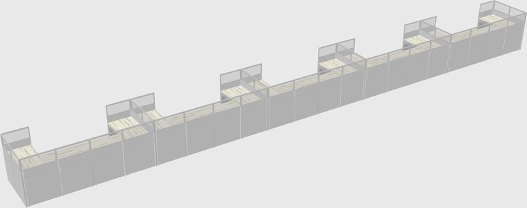 U-shaped cubicle