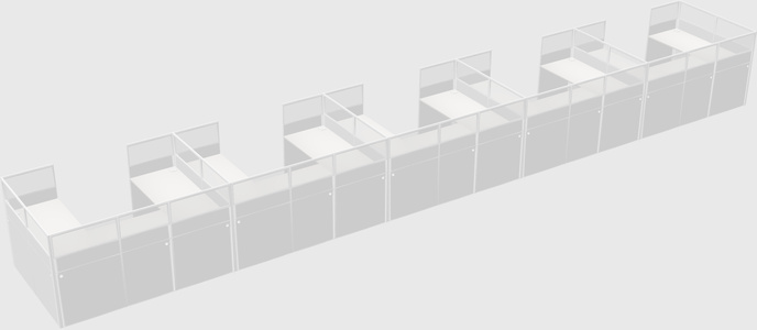 U-shaped cubicle
