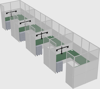 U-shaped cubicle