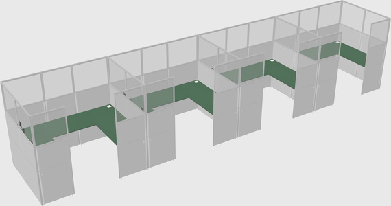 U-shaped cubicle