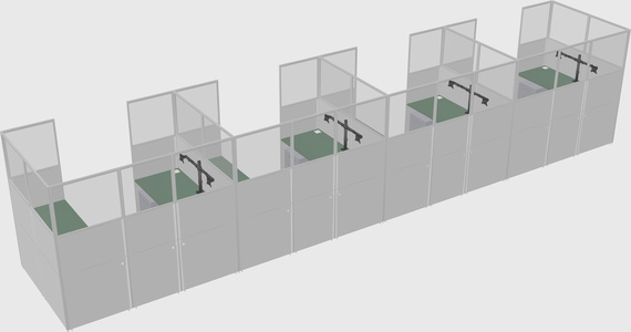 U-shaped cubicle