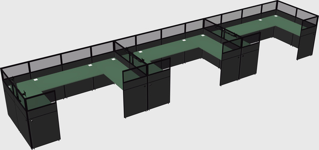 U-shaped cubicle