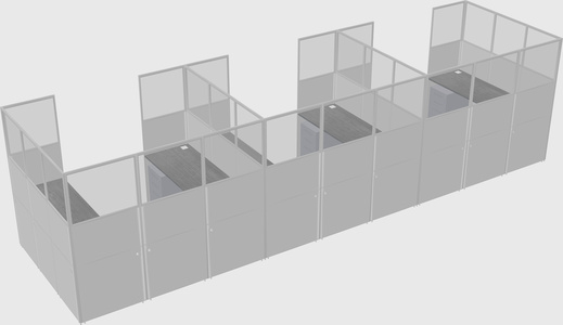 U-shaped cubicle