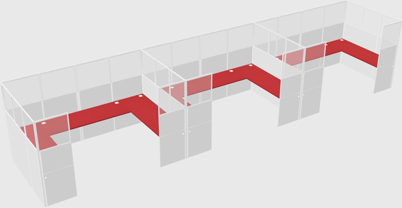 U-shaped cubicle