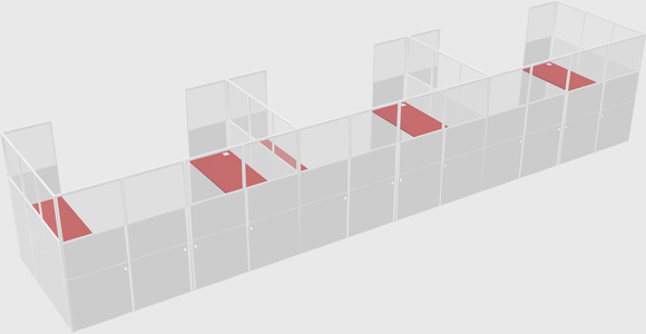U-shaped cubicle