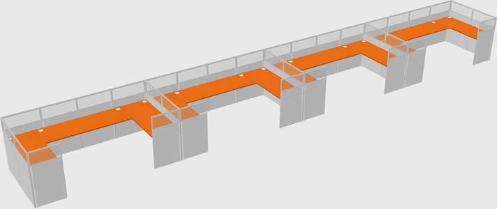U-shaped cubicle