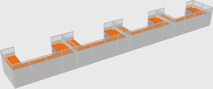 U-shaped cubicle