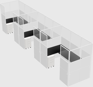 U-shaped cubicle