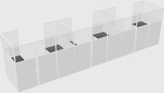 U-shaped cubicle