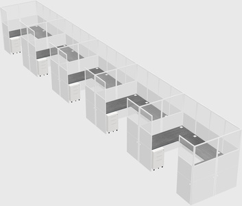 U-shaped cubicle
