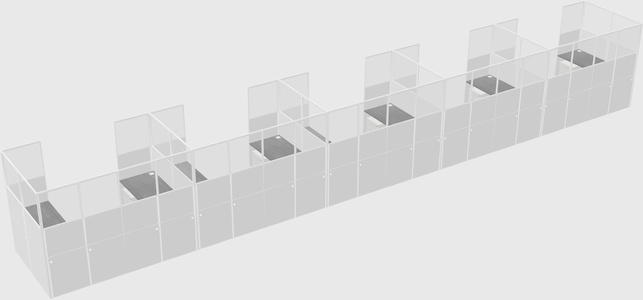 U-shaped cubicle