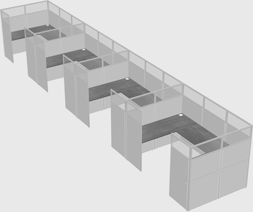 U-shaped cubicle