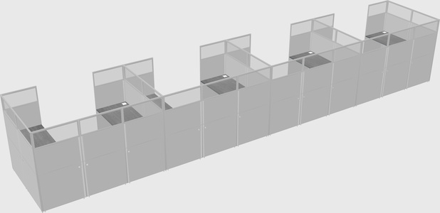 U-shaped cubicle