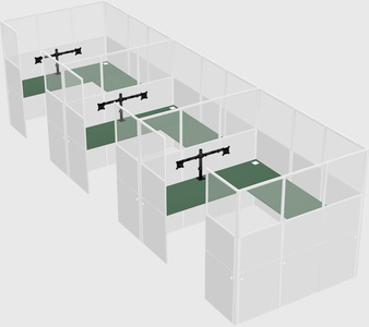 U-shaped cubicle