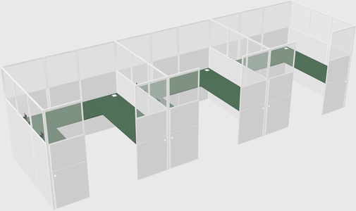 U-shaped cubicle