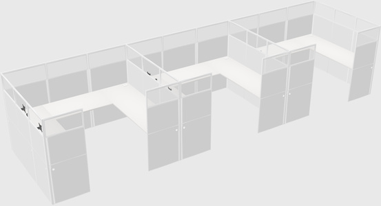 U-shaped cubicle