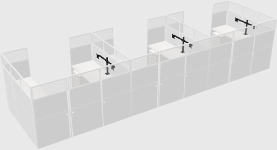 U-shaped cubicle