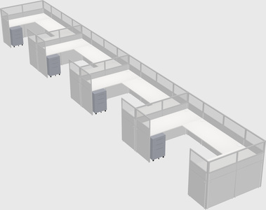 U-shaped cubicle