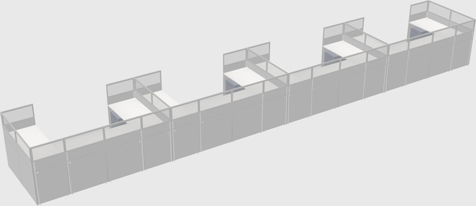 U-shaped cubicle