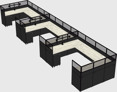 U-shaped cubicle