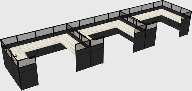U-shaped cubicle