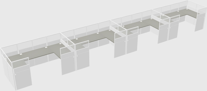 U-shaped cubicle