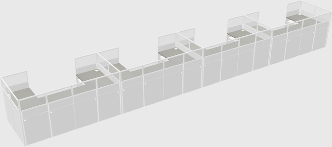 U-shaped cubicle