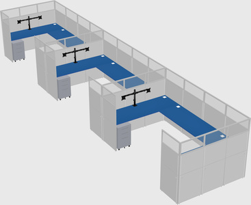 U-shaped cubicle