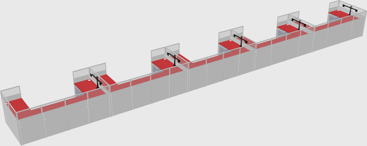 U-shaped cubicle