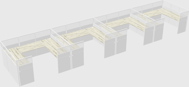 U-shaped cubicle