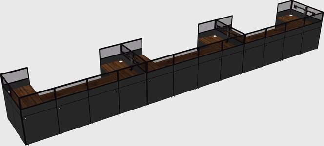 U-shaped cubicle
