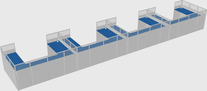 U-shaped cubicle