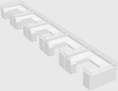 U-shaped cubicle