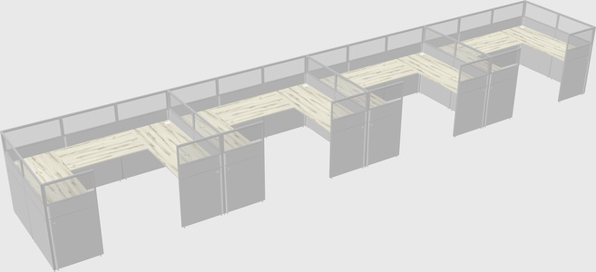 Cabine en u