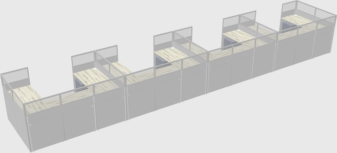 Cabine en u