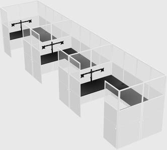 U-shaped cubicle